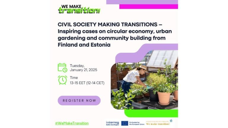 Webinar on inspiring civil society cases from Finland and Estonia,  21 January 2025